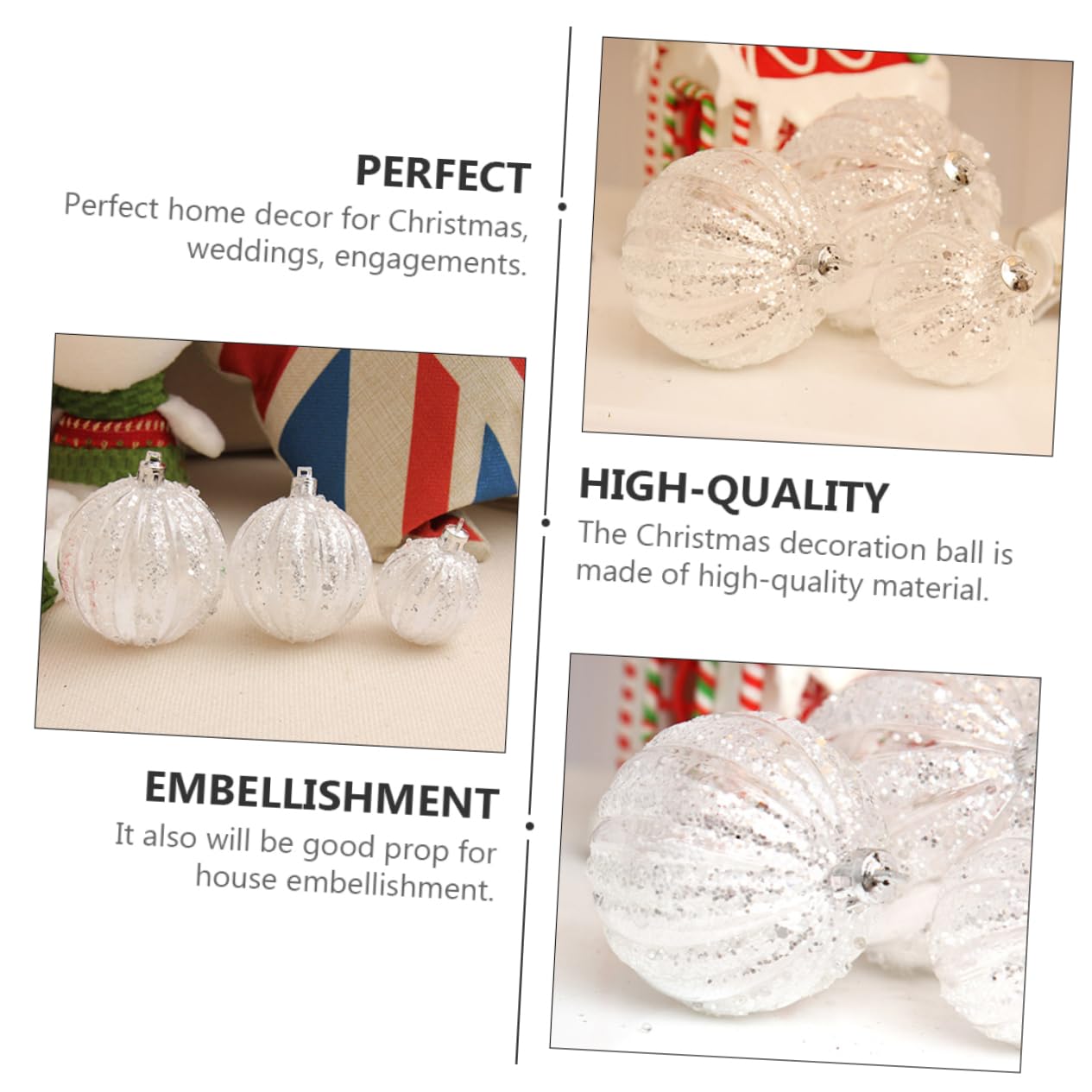 18stücke Glitzernde Kürbisform Weihnachtsbaumkugeln Transparente Weihnachtsdekoration Für Festlichkeiten Und Wohnzimmer Leichte Langlebige Ornamente