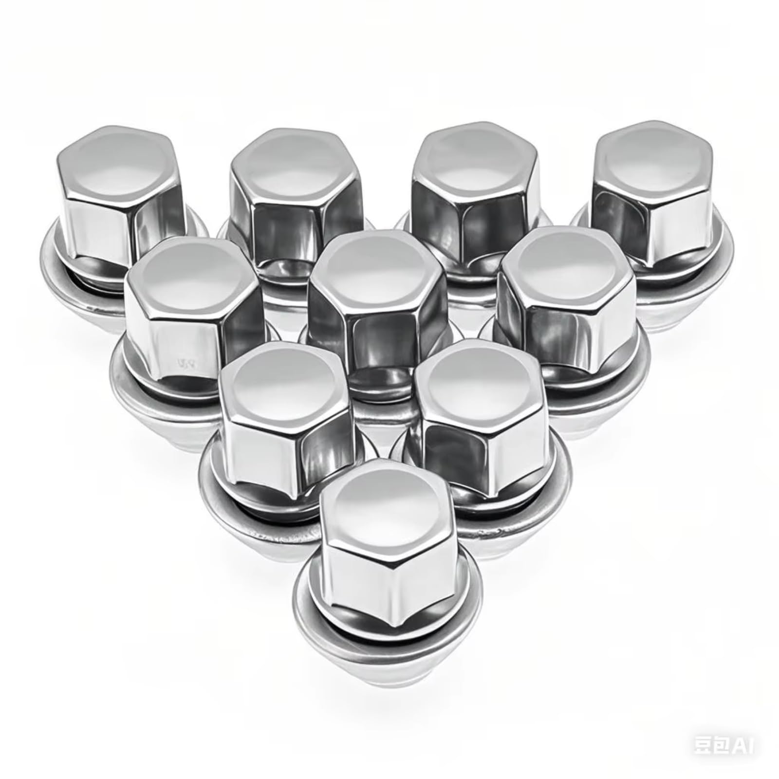 Ecrou Antivol Compatible Avec Ford Pour Kuga Pour KA Pour Mondeo Boulons De 19 Mm, Écrous De Roue En Acier Allié, Écrous De Roue En Acier Allié M12x1,5(10 PCS)