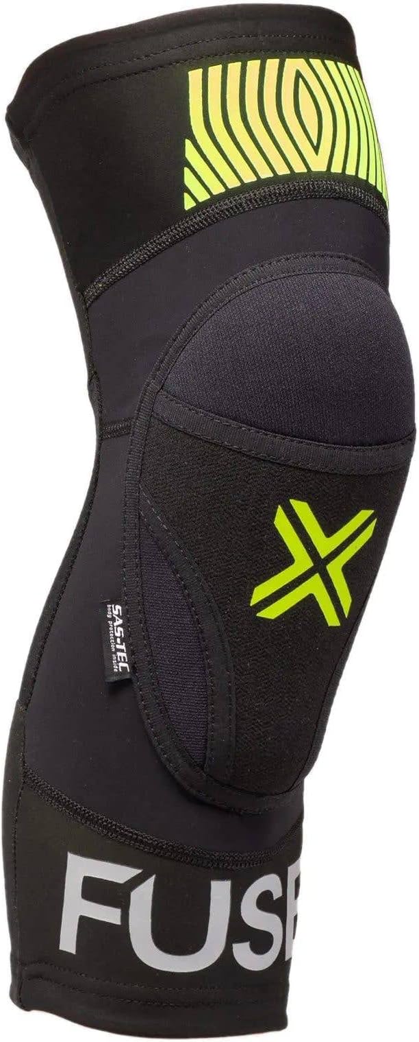 Fuse Omega Knee Pads Black Yellow Black/Neon Yellow, Kids M-L