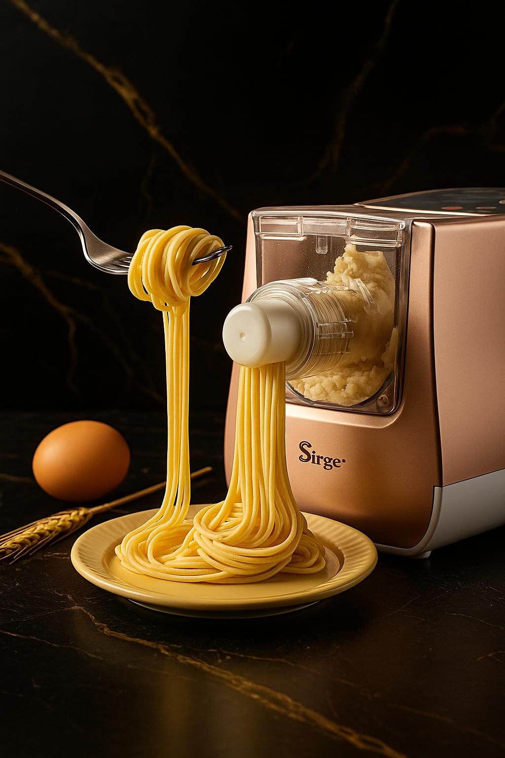 Sirge Maszynka do makaronu, 300 W, tworzywo sztuczne, 4 prędkości, 650 g – 14 makaronu umiera