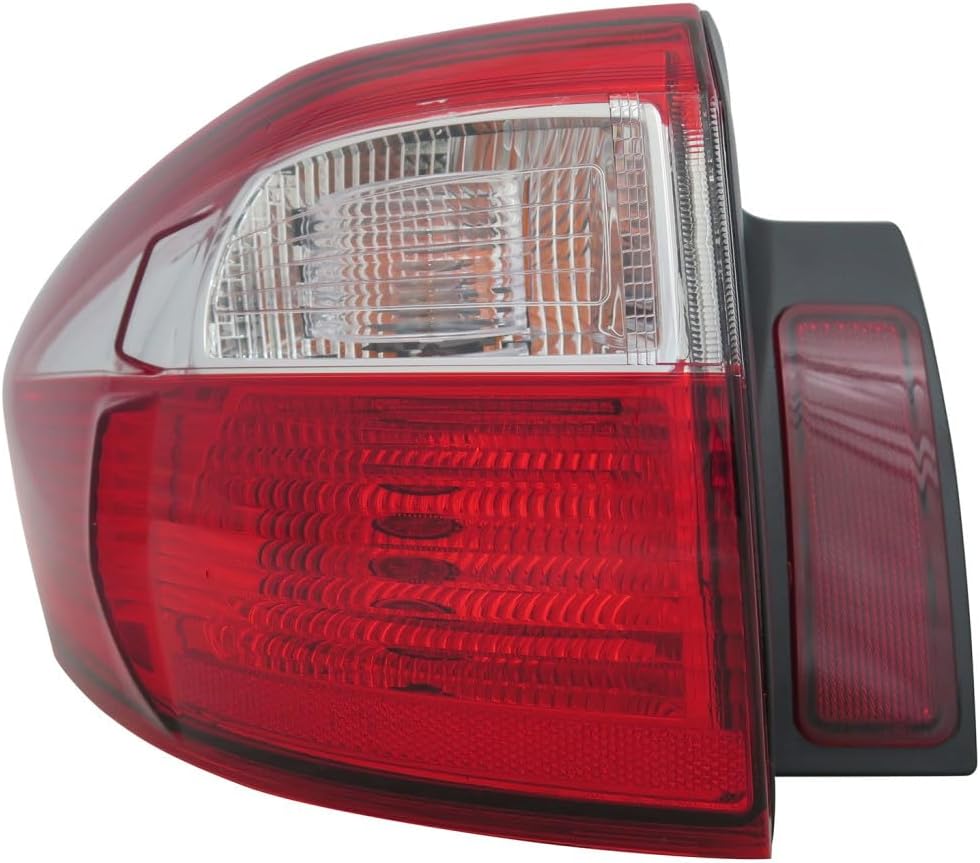 For Ford C-Max 2013 2014 2015 2016 Tail Light Passenger Side | Outer | CAPA Certified | Clear & Red Lens | Made of Plastic | Replacement For FO2805112, FO2805112C | DM5Z13404A