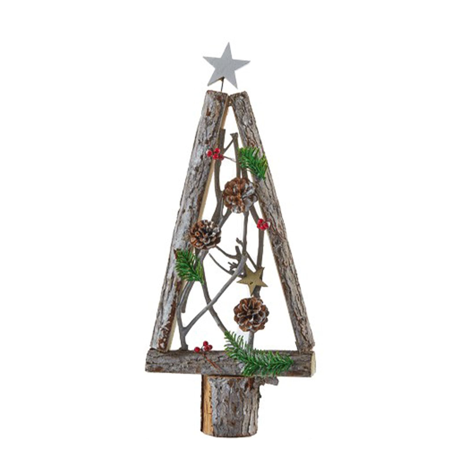 Yhplxyuus Delicate Wood Christmas Tree Figures Contemporary Wood Miniature Christmas Tree Charm Holiday Window Tabletop Accent Festival Set