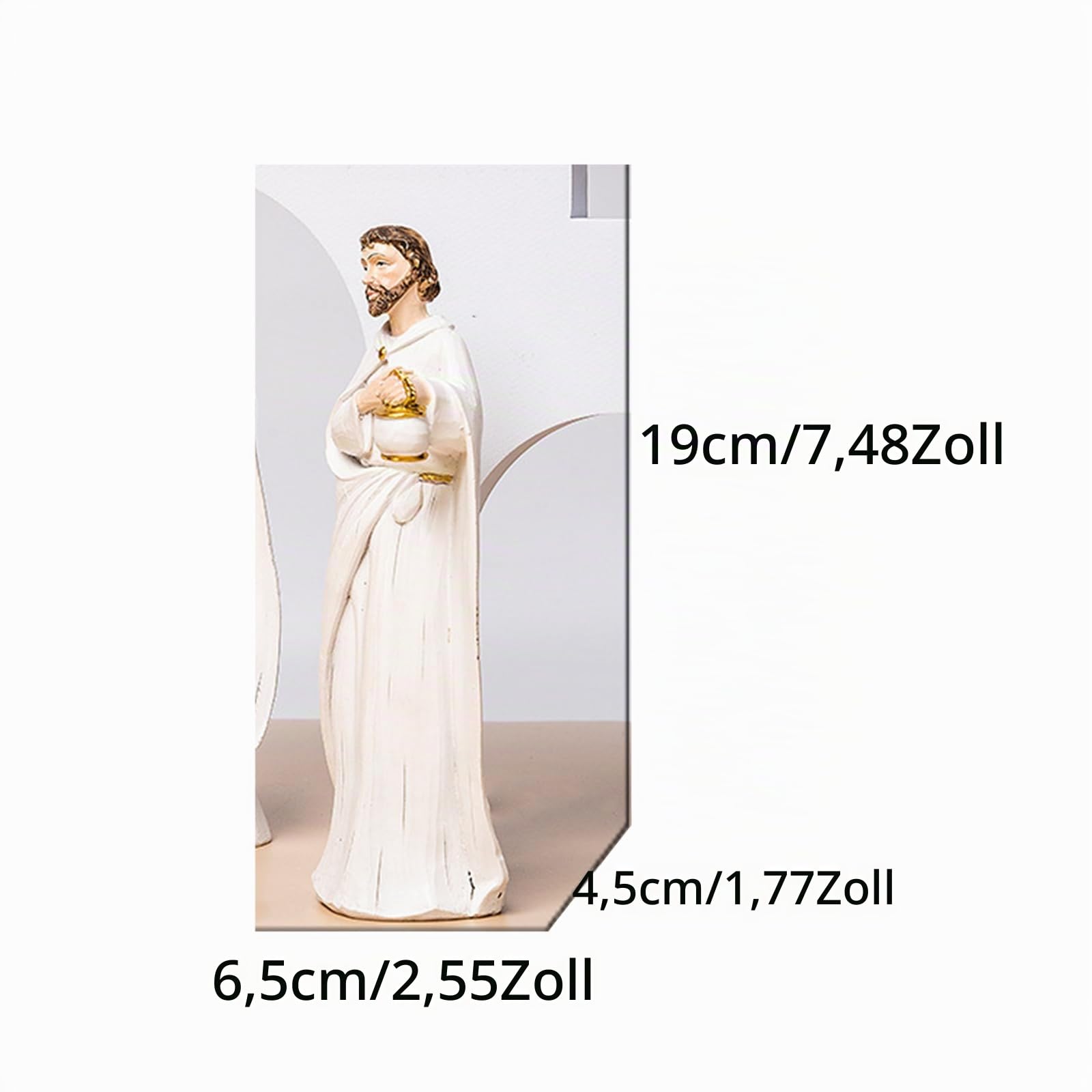BestAlice Krippen-Sets, Weihnachtskrippen-Set, Kunstharz, Krippenfiguren-Set, Weihnachtsschmuck, Geschenke, Weihnachts-Tischszenen, Figuren-Set, Sammlerstücke, Arbeitsplatte, Statue,(Weiß)