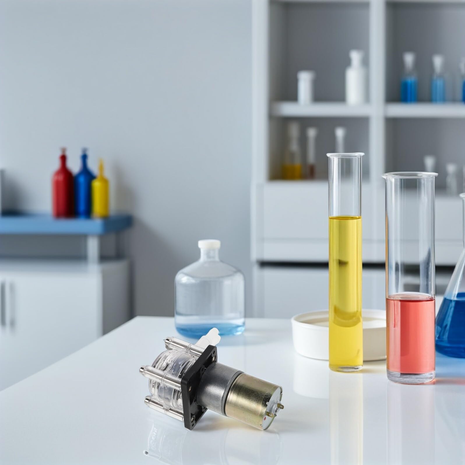 Pompa Peristaltica da Laboratorio 420 Ml/min, Kit Analitico | PC e Silicone Componenti in Metallo, Montaggio Rapido, Controllo Preciso del Flusso