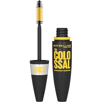 Maybelline New York Waterproof Mascara for Volume Long-Lasting Black Mascara The Colossal 36H No. 1 Very Black 1 x 10 ml