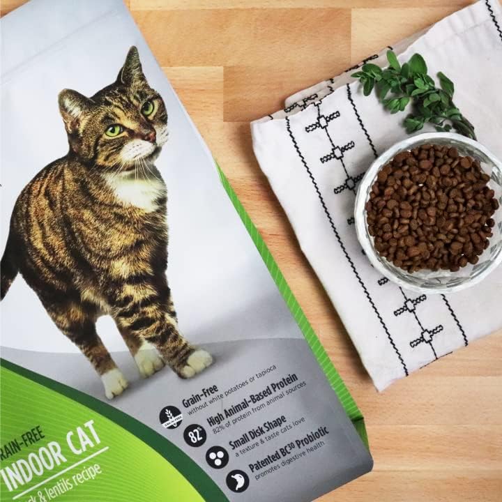 Miniatura 3 de Nulo Alimento seco para gatos sin granos para interiores con probiótico Bc30 (receta de pato y lentejas, bolsa de 5 libras)