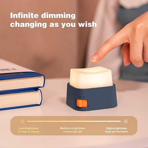 Miniatura 6 de Luz nocturna recargable para habitación de los niños, lámpara de mesa de brillo ajustable, batería de 150 horas de duración, luz inalámbrica