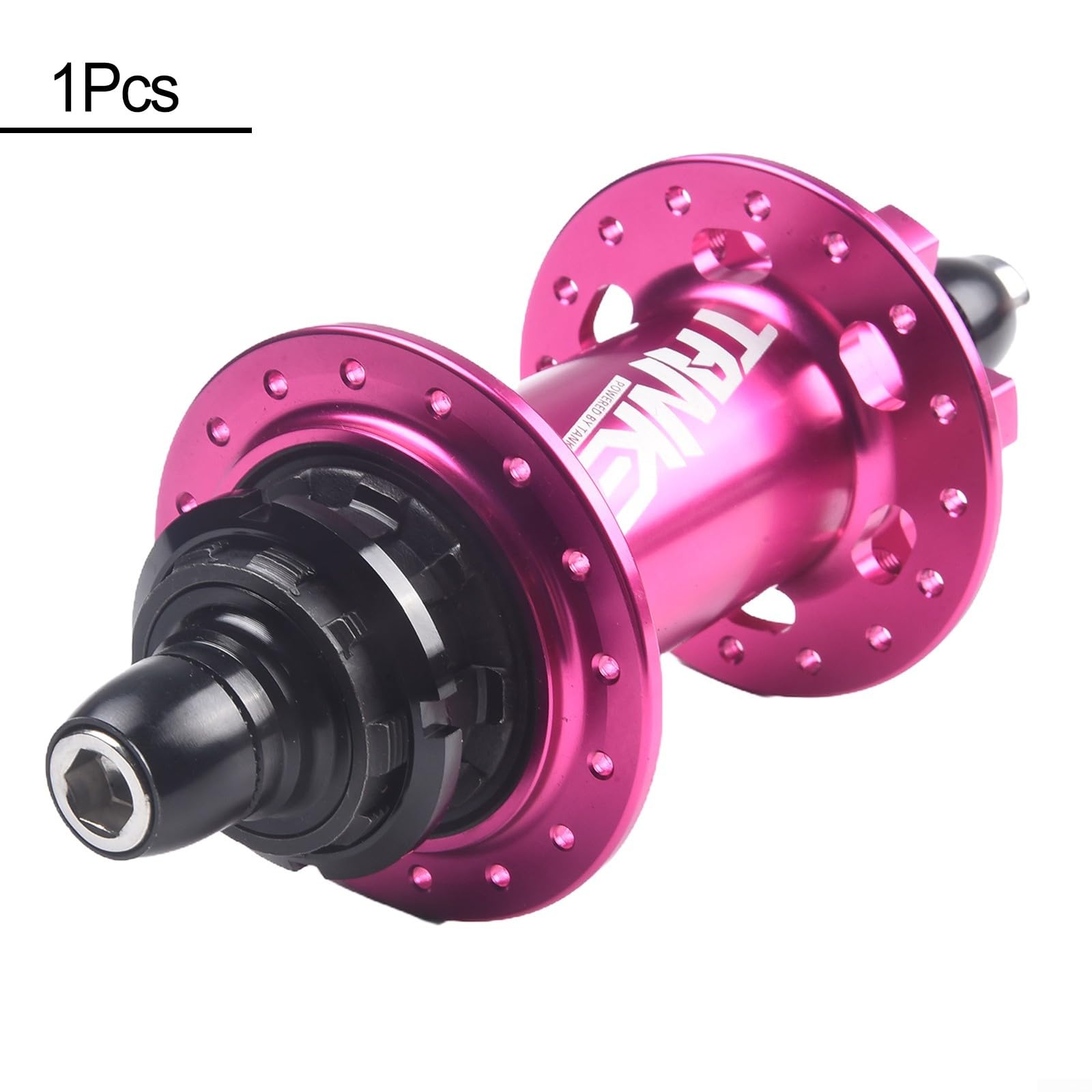 Mozzo posteriore resistente da 135 mm per Dirt Jump Bike, 32 fori, 6 bulloni, compatibile con freno a disco e sistema di cuscinetti completamente sigillati, finitura arancione (viola)