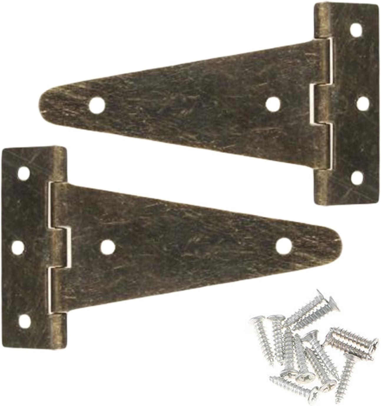 Metal Hinges,Door Hinges,Internal Door Hinges,gate Hinges, 2pcs T Hinges, Heavy Duty Hinges for Wooden Fences, Sheds, Wooden Boxes, Garden Cabins, Storage Doors, Animal