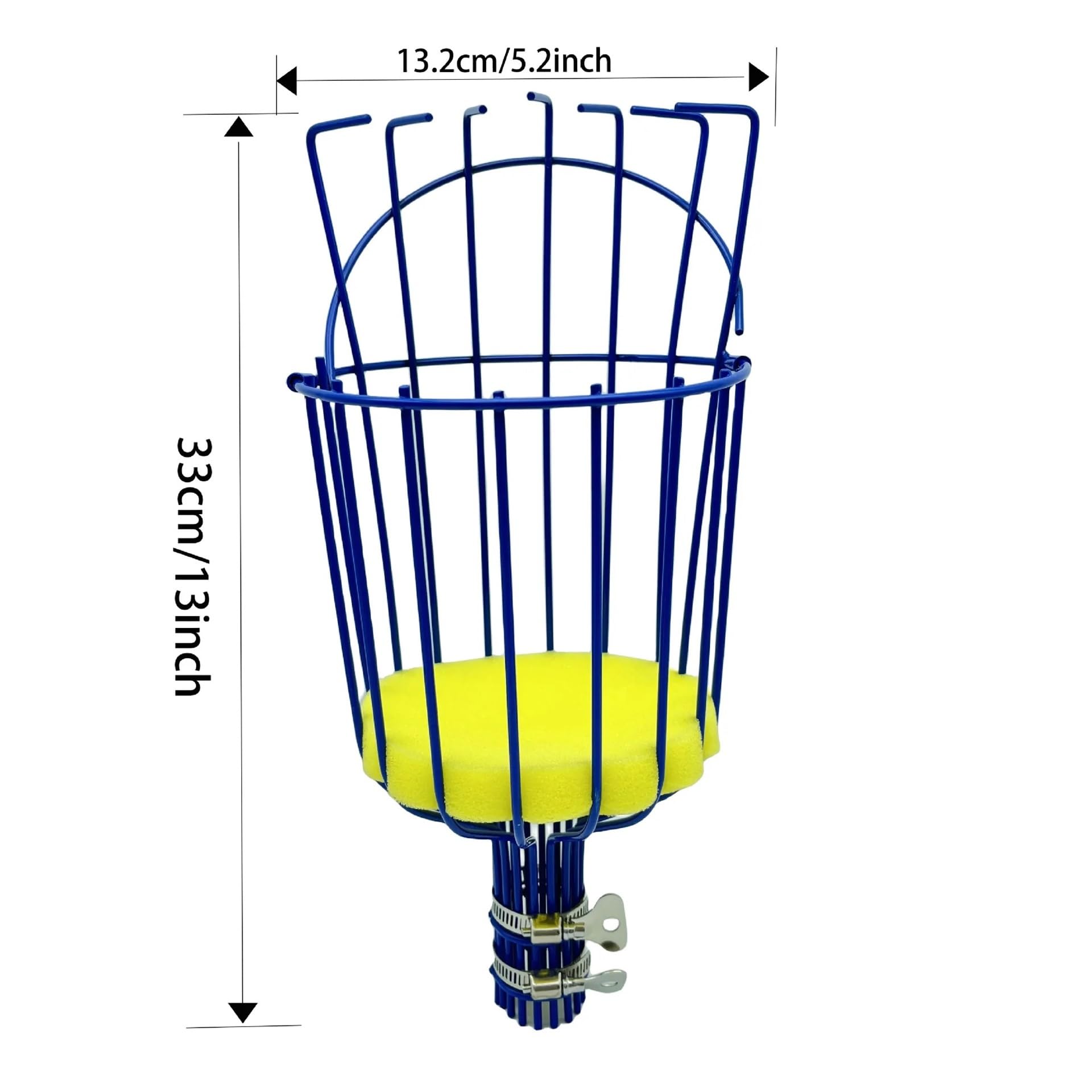 Professionelles Obstpflückgerät – Ausziehbarer Stiel for hohe Äste, ideal for Ernten von Äpfeln, Orangen und mehr(Blue)