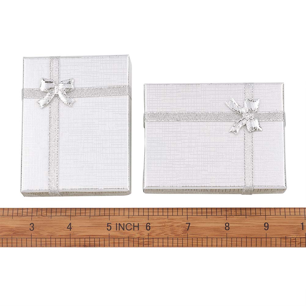2 Scatole Regalo Per Gioielli Quadrate Rosa – 8x8x1,7 Cm In Cartone Con Coperchio – Per Bracciali, Orecchini E Collane - 2