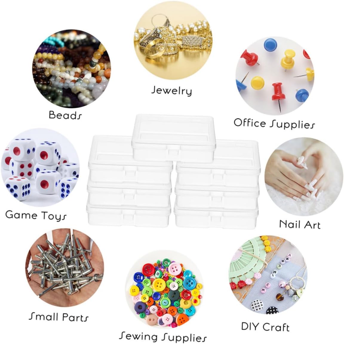 3sets Plastic Jewelry Organizer Beads Organizer Bead Storage Organizer Pp Bead Storage 20pcs*3