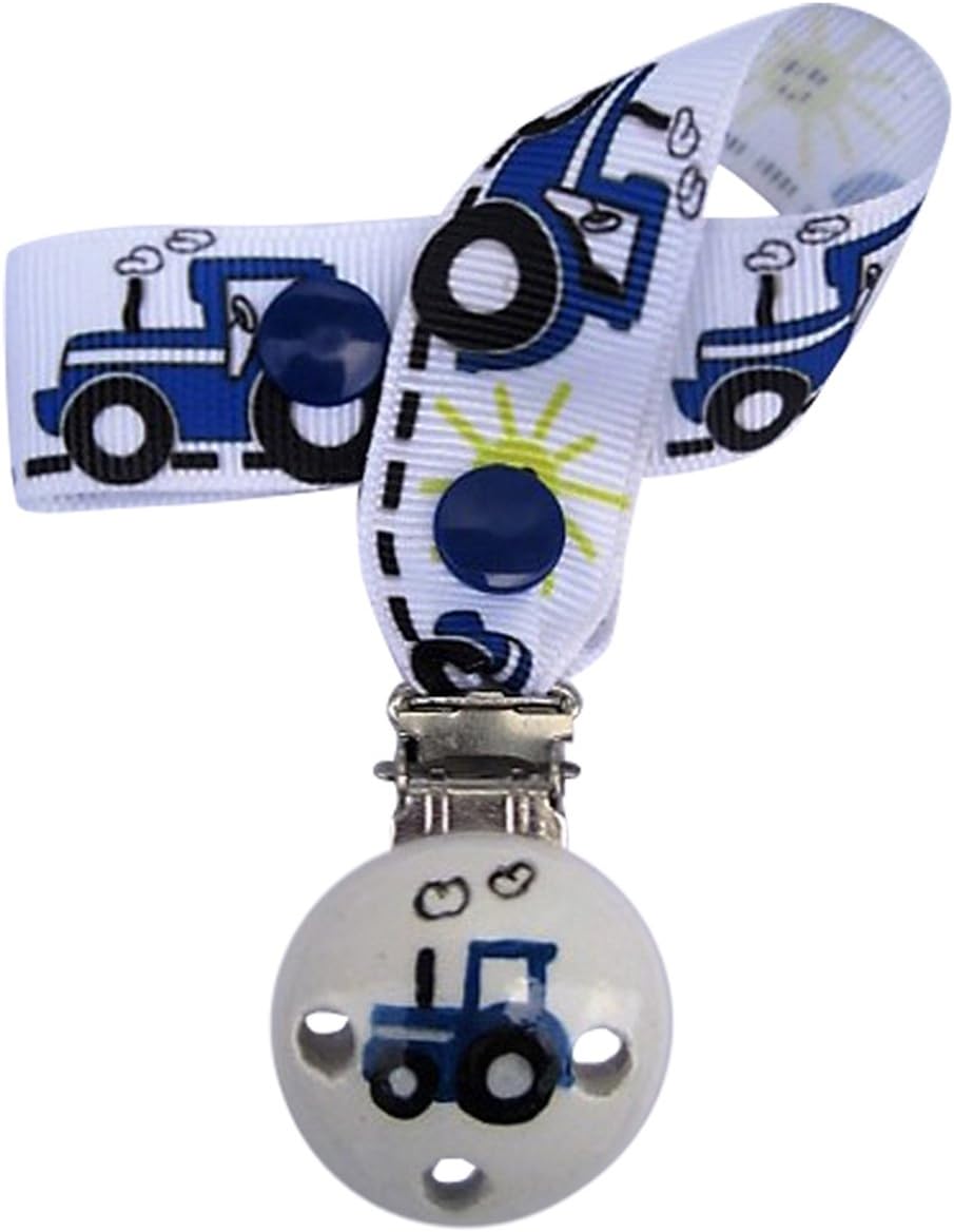 CuteToots hand-painted wooden dummy clip - tractor (for dummy with ring)