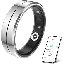 Smart Ring for Women & Men, Health Tracker with Blood Oxygen Monitor, Heart Rate & Sleep Monitor, 5-7 Days Battery, Waterproof Fitness Ring Size #11