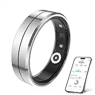 Smart Ring for Women & Men, Health Tracker with Blood Oxygen Monitor, Heart Rate & Sleep Monitor, 5-7 Days Battery, Waterproof Fitness Ring Size #11