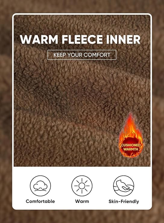 JMIERR Men's Fleece & Regular Sweatpants with Zipper Pockets Tapered Joggers Drawstring Waist Athletic Workout Track Pants - Image 4