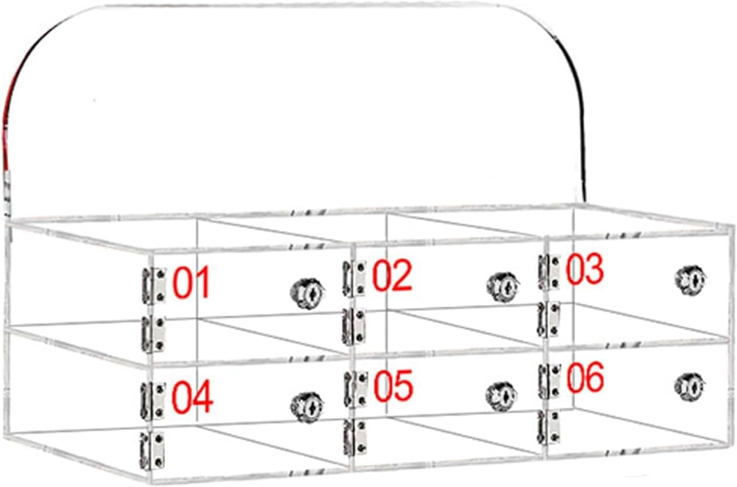 Mobile Phone Storage Box Transparent Acrylic Mobile Phone Security Locker with Key,Clear Acrylic Cell Phone Storage Locker with Door Locks & Keys - Wall-Mounted Organizer for Classroom & Off
