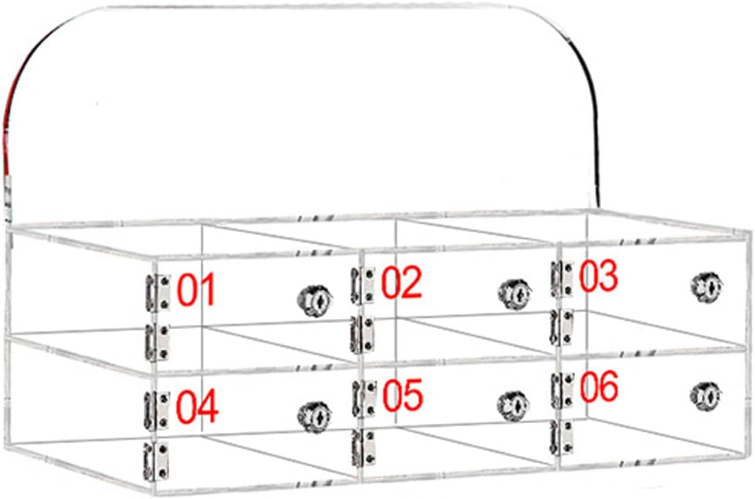 Caja de seguridad para teléfono de acrílico transparente de pared con llaves para aulas