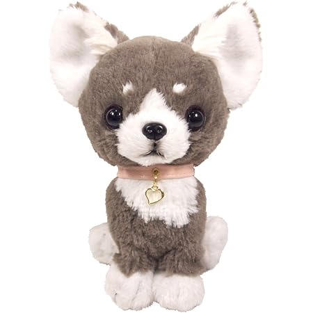 Amazon パプス ヌイグルミ チワワ グレー ぬいぐるみ おもちゃ