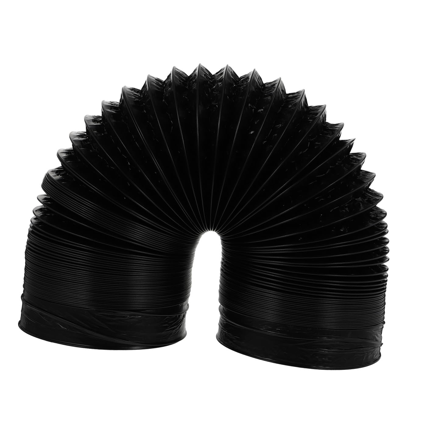 Tubo Flessibile Condotto Aria in Pvc Nero, Retrattile | Ventola e Cappa di Aspirazione, Installazione Semplice, Uso Casa e Ufficio, Struttura Flessibile