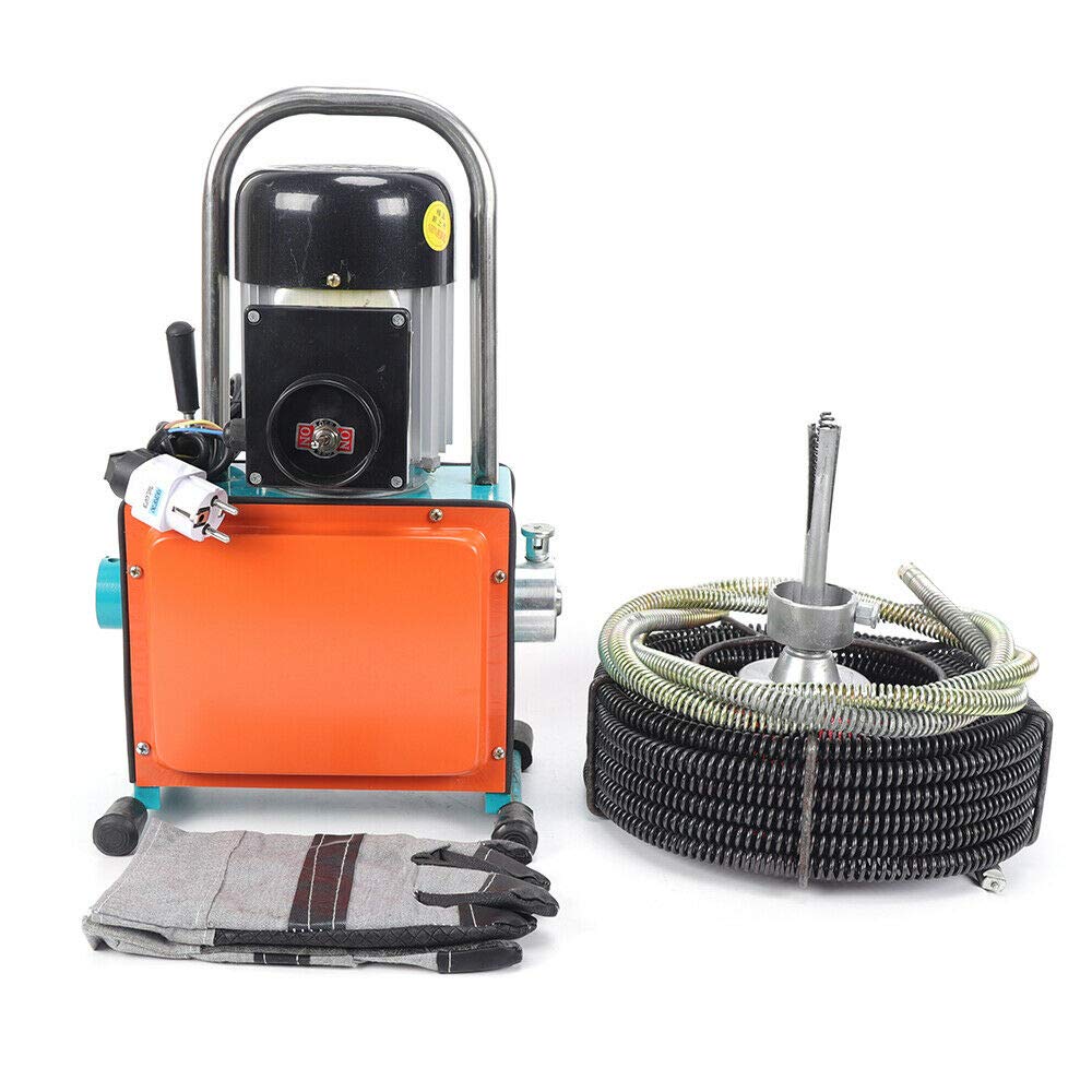 Déboucheur de canalisations 1000 W Spirale de nettoyage de canalisations 16 mm pour tuyaux de Ø 20-150 mm Déboucheur commercial 1000 W Appareil de nettoyage de canalisations Déboucheur de