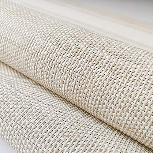 Yosichy Table Mats Set Of 6 Crossweave Woven Vinyl Placemats Heat Resistant Non-Slip Kitchen Placemats For Dining Table Washable Easy To Clean(White) #TOP3