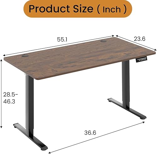 Miniatura 18 de BLKMTY Escritorio eléctrico de pie de 24 x 40 pulgadas, altura ajustable, escritorio para computadora para oficina en casa, soporte ergonómico con