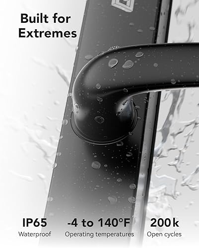 Miniatura 7 de Blusafe Apollo - Manija de puerta sin llave para seguridad del hogar, huella digital, tarjeta de llave, teclado, control de aplicación, bloqueo y