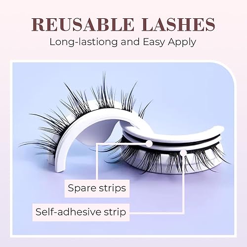 Miniatura 3 de Pestañas adhesivas reutilizables, pestañas autoadhesivas 2024, sin pegamento, impermeables, reutilizables, pestañas autoadhesivas, pestañas premium