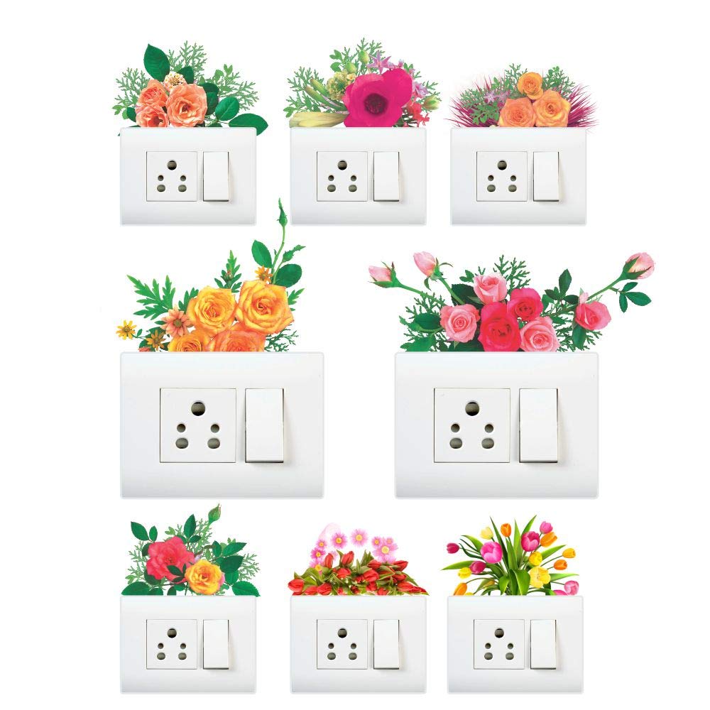 AH Decals Vinyl Decorative Switch Board/Panel Floral Design Wall Stickers , Multicolour (B08R21H66J) Amazon Price History, Amazon Price Tracker