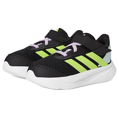 adidas Kids Duramo SL 2.0 Elastic Lace Sportswear Shoes (Toddler) Kids Shoes Black/Yellow/Bliss Lilac
