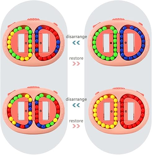Miniatura 5 de ODIKASO Juguete giratorio de cubo de frijoles mágicos giratorios, regalos para aliviar el estrés, rompecabezas para adultos y niños, para el alivio