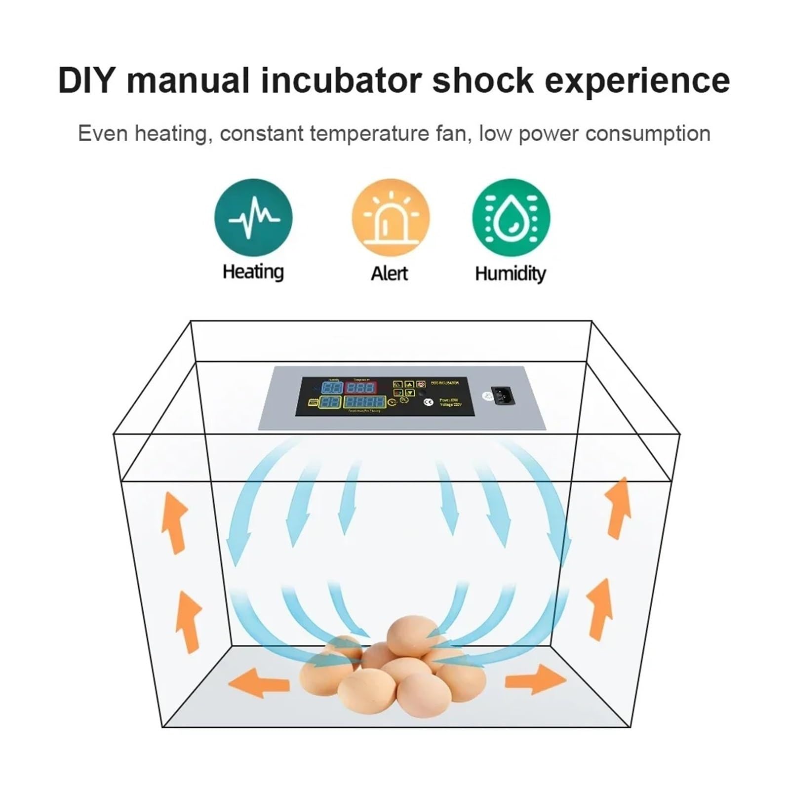 Temperaturregler, Ei-Brutkasten for Ausbrüten, DIY-Inkubator, Mini-Inkubator, Controller-Set, DIY-Ei-Inkubator mit Temperaturregelung, Huhn HTMC-5
