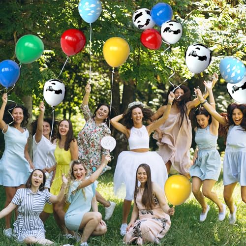 Oumuamua COW PRINT BALLOONS Toy Inspired Story Party Decorations, 68Pcs Red Green Yellow Blue Cloud Cartoon Balloons With Cow Print Balloons For Kids Boys Girls Farm Birthday Baby Shower Party Decorations thumb #6