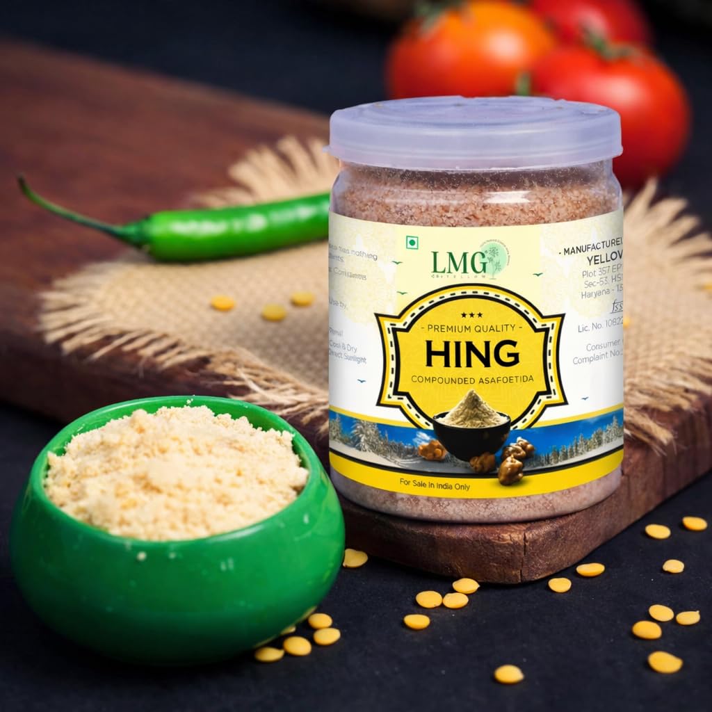 LMG Yellow Compound Asafoetida | Hing | Hand Pounded & Natural Perungayam | Natural, Pure & Strong | 100% Pure and Organic (100gram)
