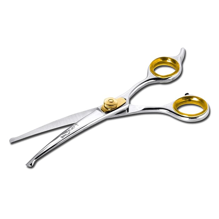 Buy Sharf Dog Grooming Scissors, Gold Touch 6.5 Inch Curved Sharp
