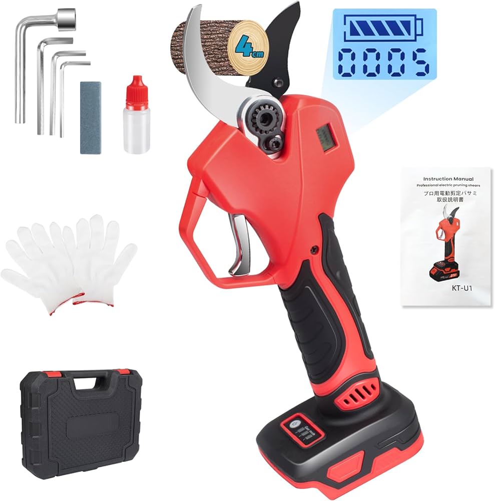 電動ハサミ 電動剪定バサミ【業界新型・5cmの大切断径】2段階開口調節可 電動ハサミ 電動剪定バサミ【業界新型・5cmの大切断径】2段階