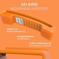 Alcatel ePure Iconic DECT vezeték nélküli telefon, retro design, nagy kijelző, narancssárga - orange, Without answering machine 4