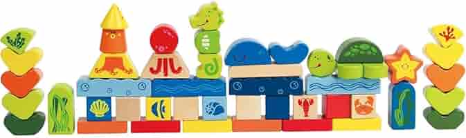 Hape(ハペ) 海のつみきランド E0432 Amazon | Hape(ハペ) 海のつみきランド E0432 | 積み木 | おもちゃ