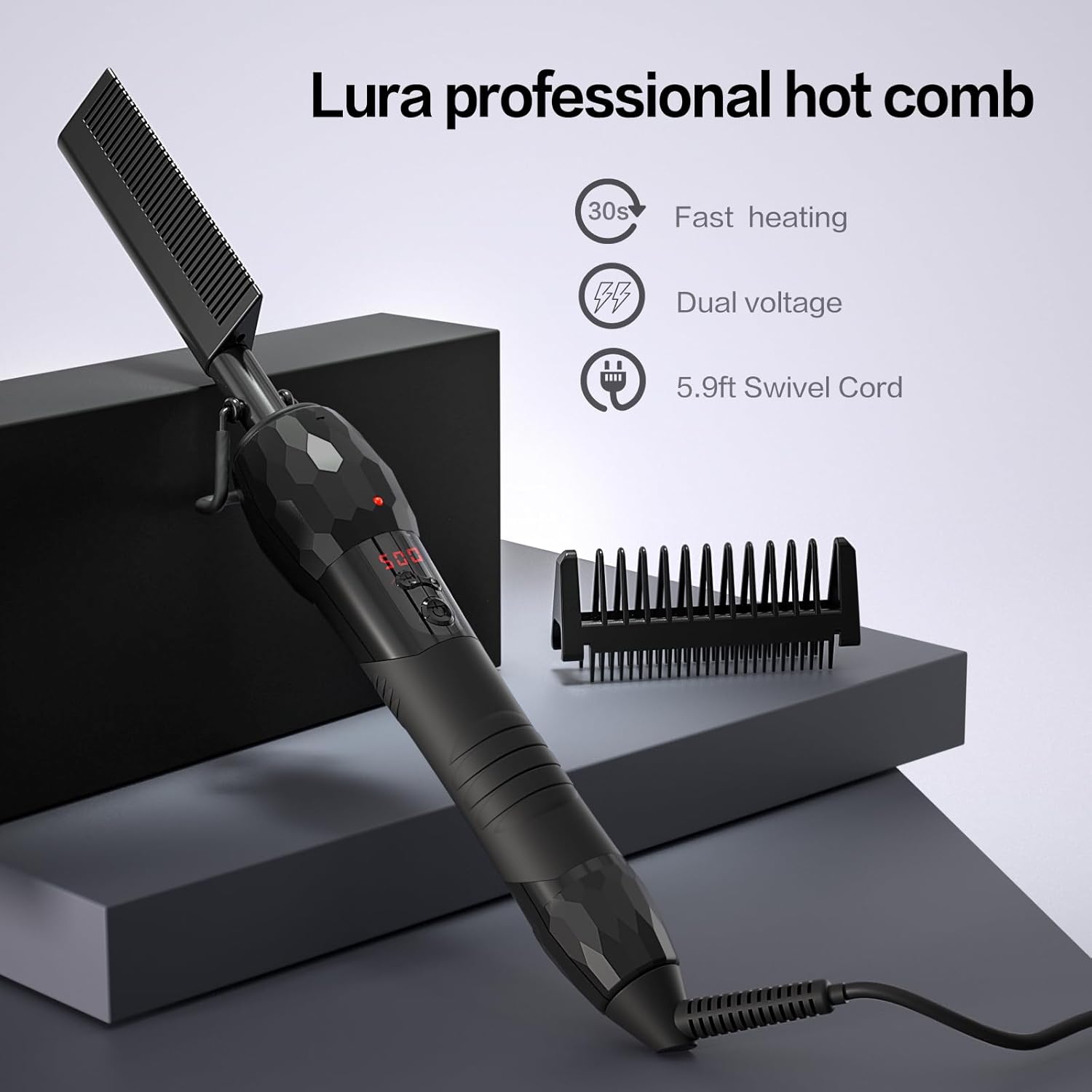 180°F-500°F Electric Hot Comb Straightener for New Zealand Ubuy