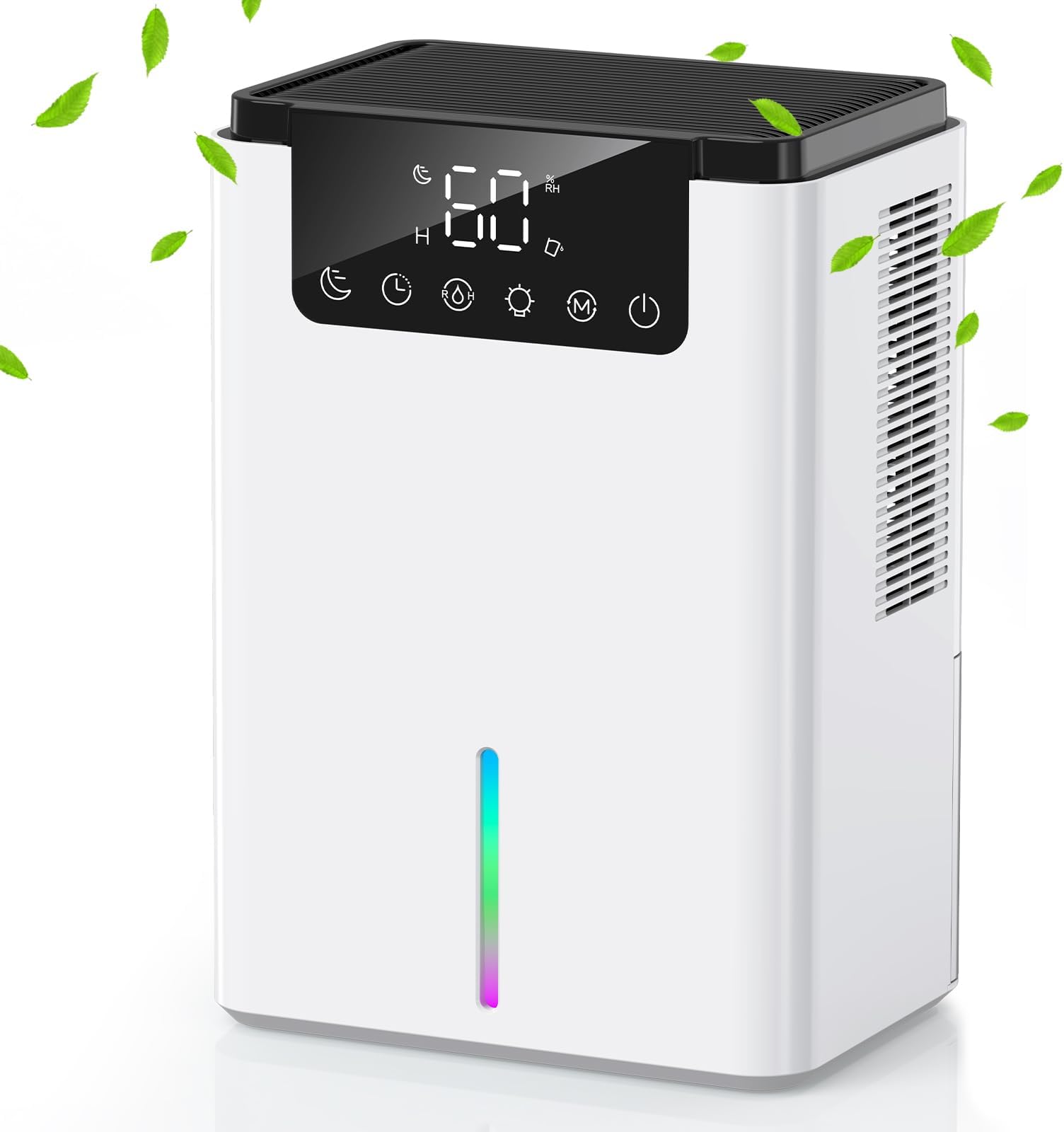 Déshumidificateur Compact MADETEC 35OZ - 2500 Pieds Cubes - Blanc - Portable - Neuf