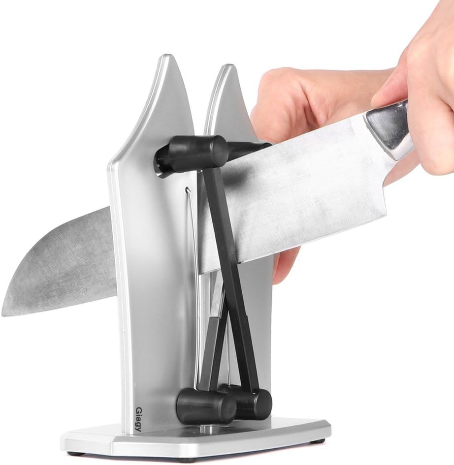 Edge Kitchen Knife Sharpener, Tungsten Carbide Sharpens, Hones, Polishes Serrated, Beveled, Standard Blades As Seen on TV