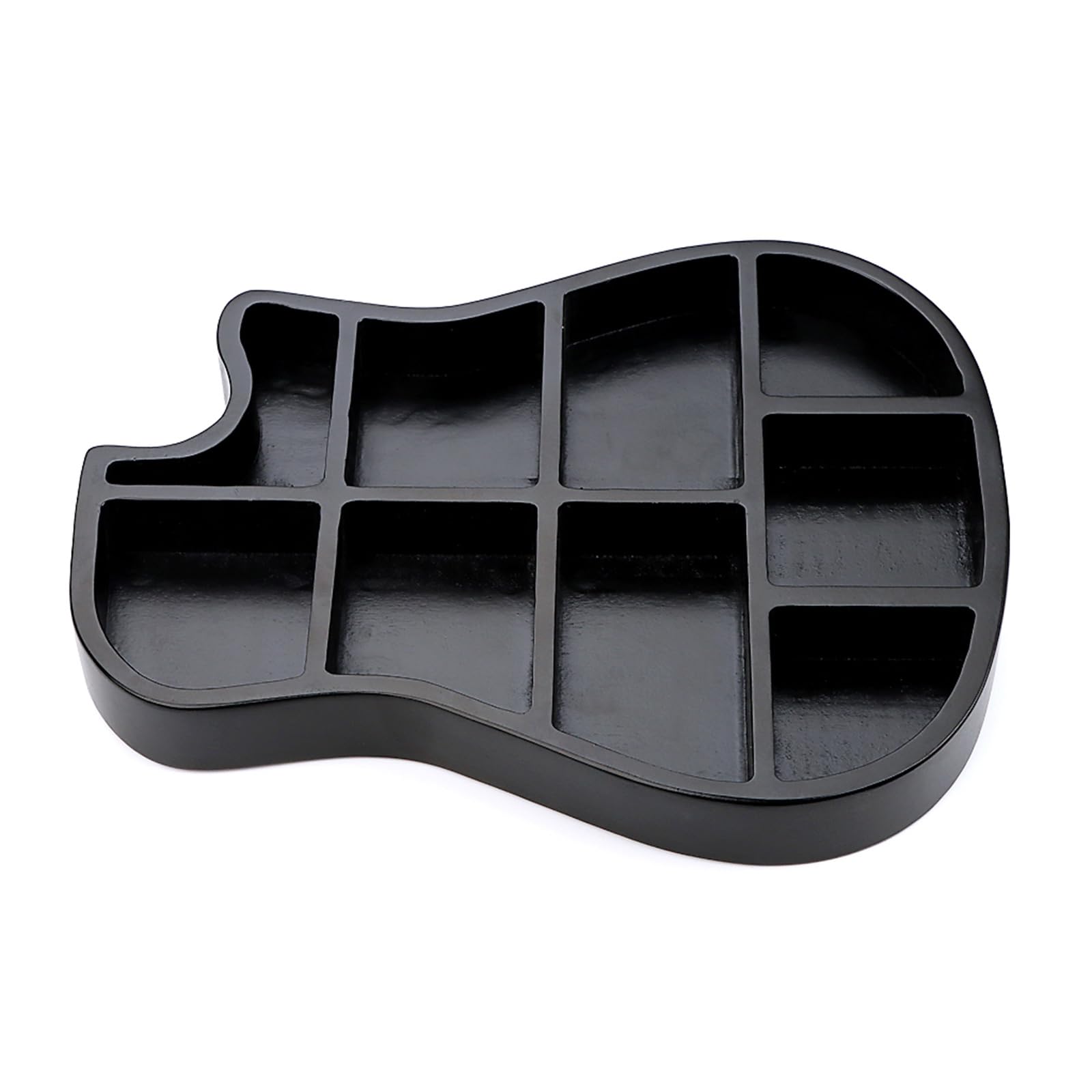 Caja de almacenamiento para púas con forma de guitarra, caja de almacenamiento portátil para púas de guitarra, accesorios de guitarra, Como se muestra en las imágenes, 27.8*22.8*3cm