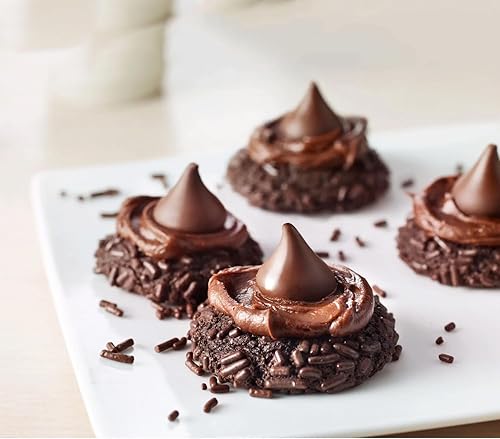 Miniatura 4 de Hershey's Kisses Special Chocolate negro  1 libra (aproximadamente 100 piezas)  Caramelo de aluminio morado envuelto individualmente a granel