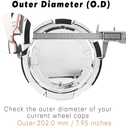 Miniatura 3 de Tapas centrales de rueda de 7.953 in y 7.95 pulgadas para Chevrolet Silverado 1500 2014-2018 (ruedas de 5 radios de 20 x 9 pulgadas) 20937762