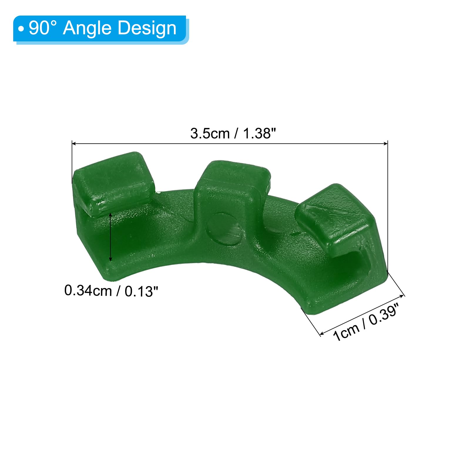 PATIKIL 90 Degree Plant Bender, 100 Pcs Plastic Plant Training Clips for Low Stress Training Green - Image 2