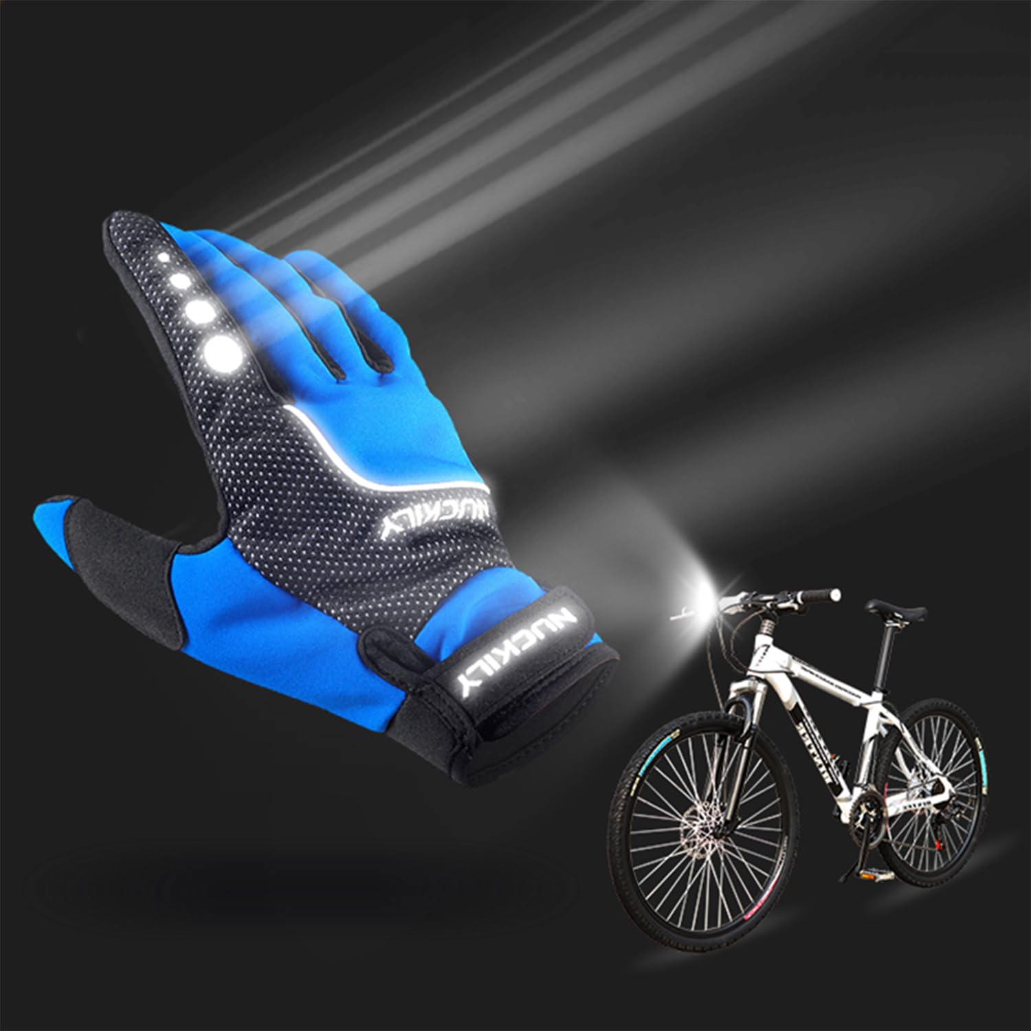 NUCKILY Winterhandschuhe Herren Handschuhe Damen Winter Warm Winddicht Touchscreen Fahrradhandschuhe Wasserabweisende Laufhandschuhe Rutschfeste Sporthandschuhe Geschenke Weihnachten für männer Frauen
