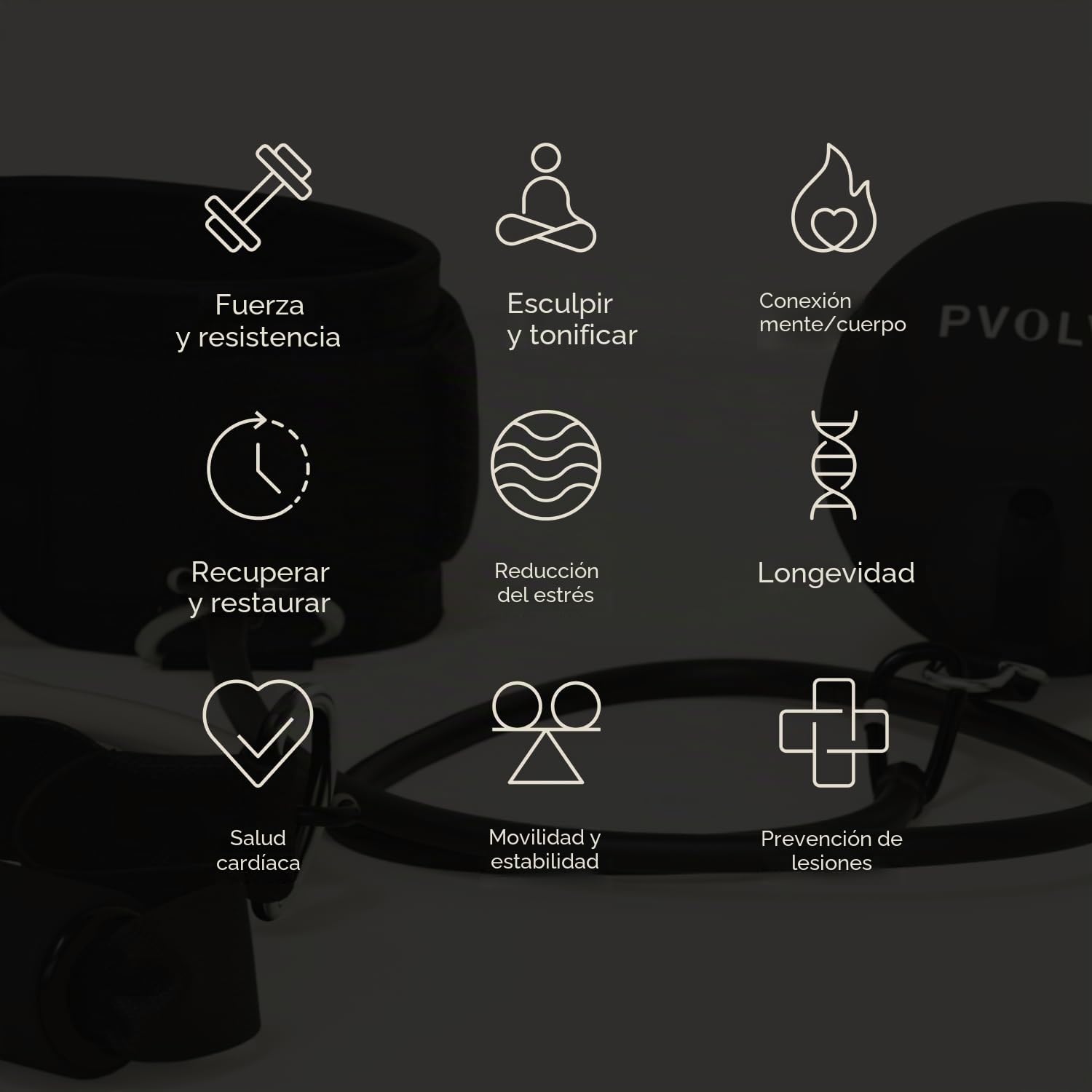 Pvolve P.3 Trainer- Home Gym Fitness Equipment Resistance Band with Ankle Strap and Weight System