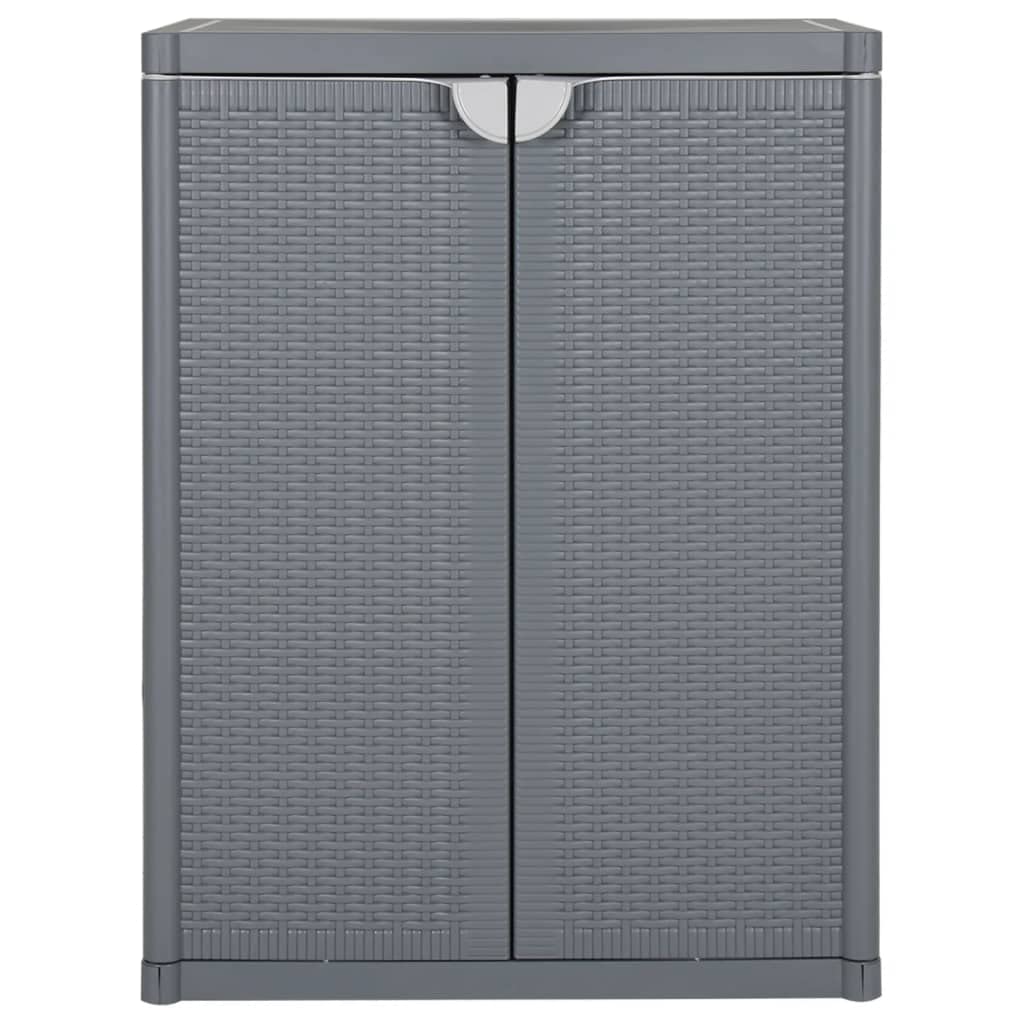 vidaXL - Tuinkast - 65x45x172 cm - polypropyleen rattan zwart | Leen Bakker vidaXL - Tuinkast - 65x45x172 cm - polypropyleen rattan zwart | Leen Bakker