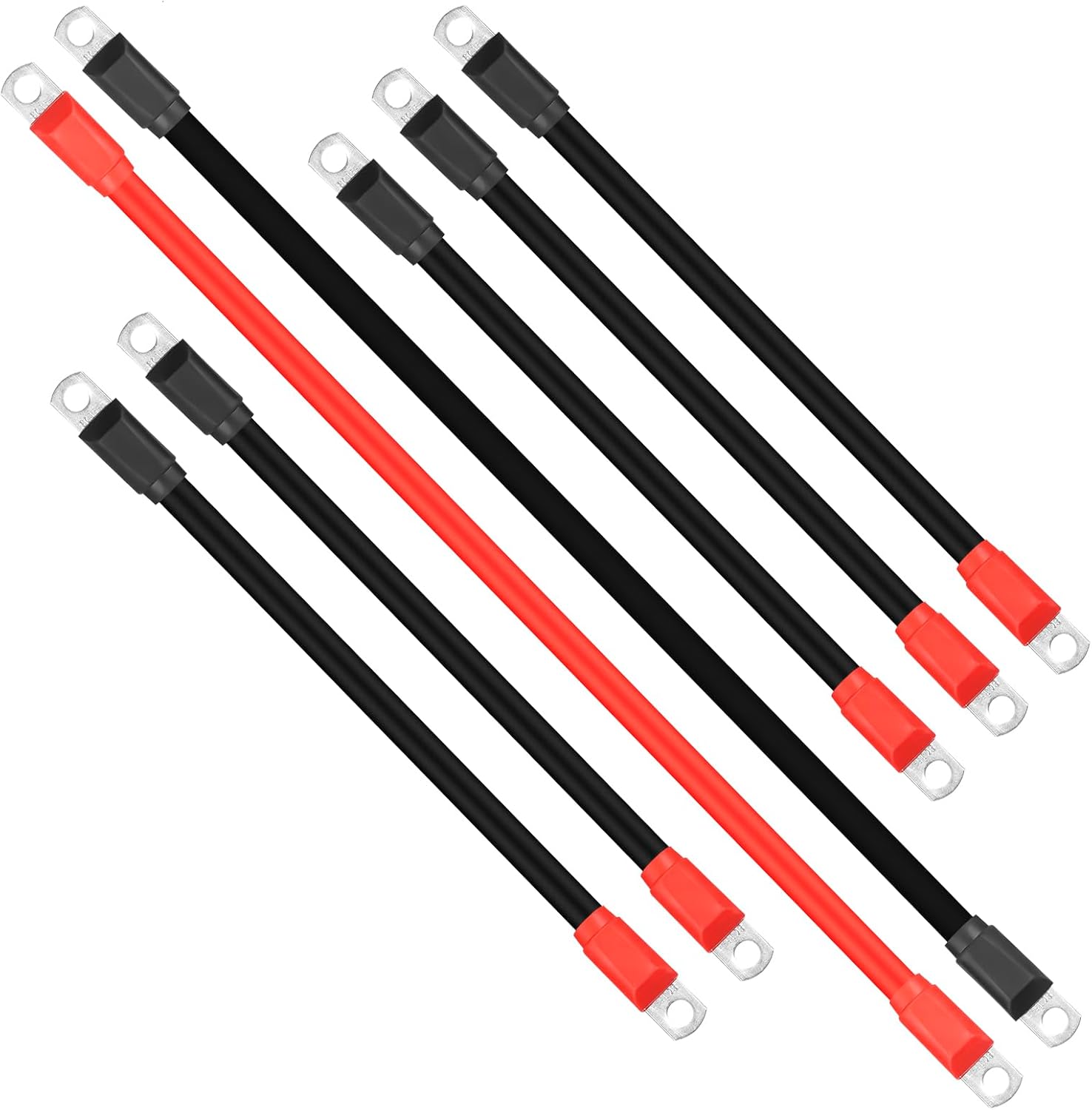 7 PCS Golf Cart Heavy Duty Battery Cables Wiring Kit for Club Car DS 1994-up 2 Awg 36 & 48 Volt 4 Gauge Golf Cart Battery Cables